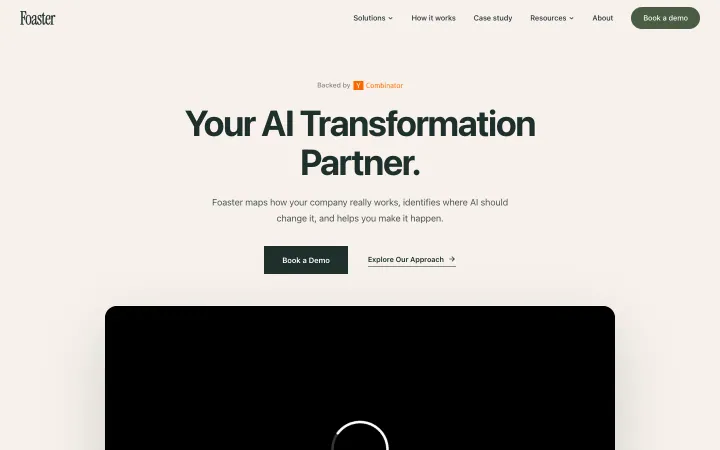 Landingpage von Foaster