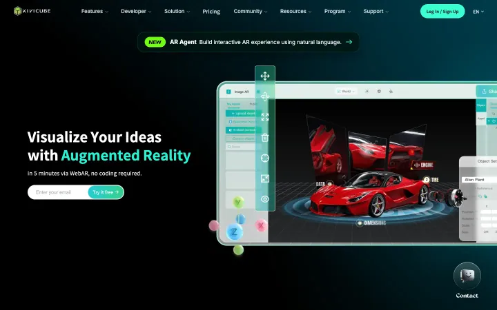 Landingpage von Kivicube
